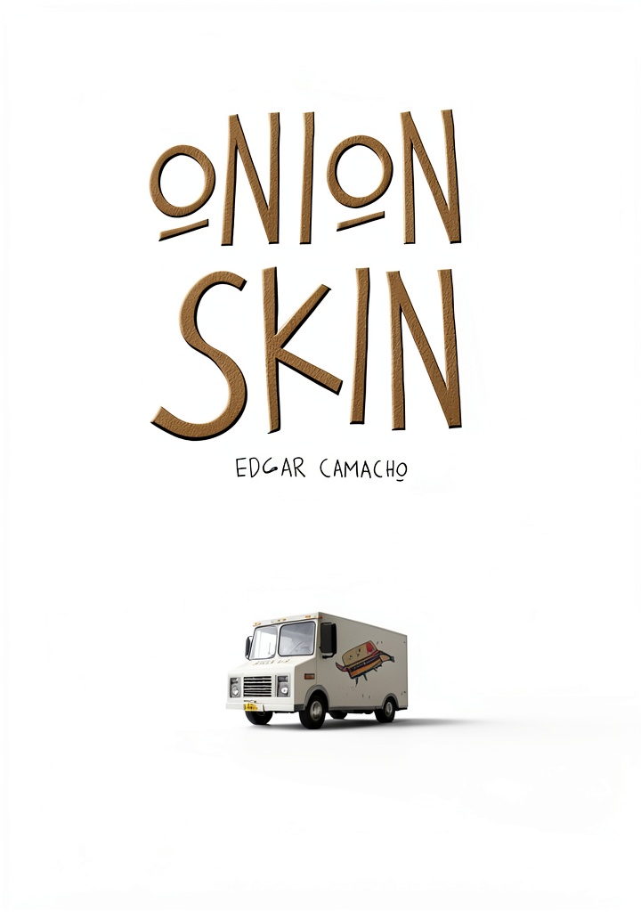 Installing Onion Skin Kindle Graphic Novel by Top Shelf – 164‑Page Story on a wooden desk
