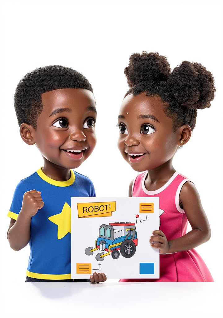 Installing Kids Robotics Book by TechTots Print Replica Learn Coding Ages 4-8 on a wooden desk