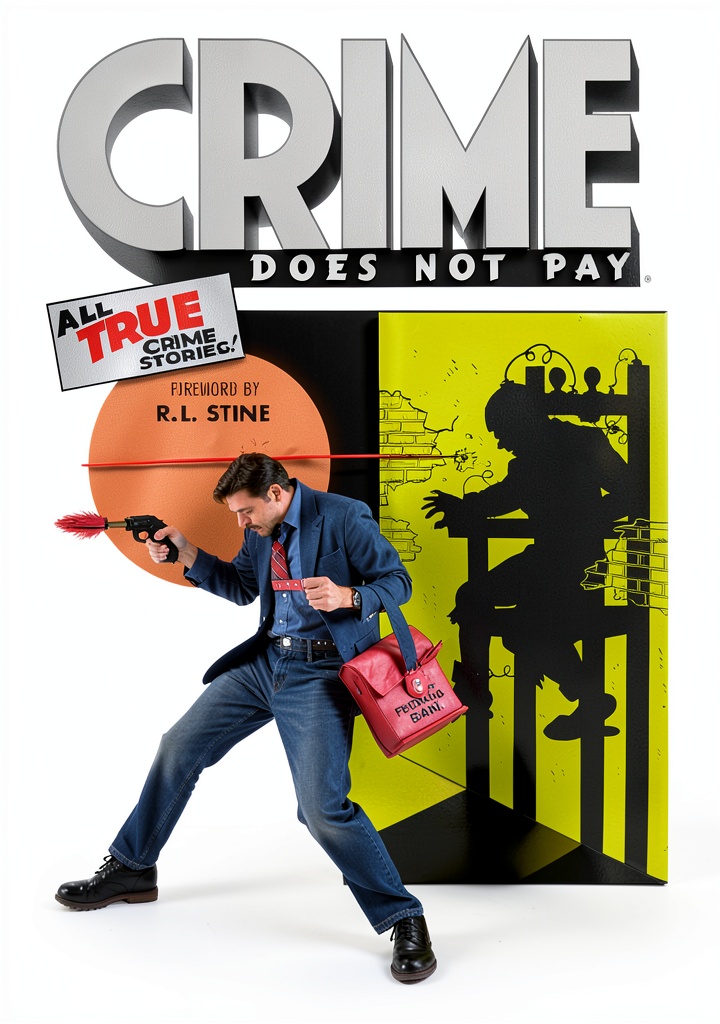 Installing Crime Does Not Pay Archives Graphic Novel by Dark Horse Books on a wooden desk