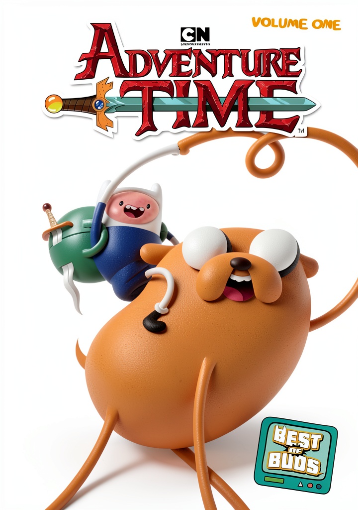 Quick Verdict summary graphic for Adventure Time Kindle graphic novel on a wooden desk