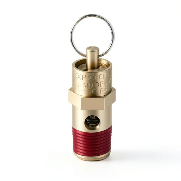 Bonuci 4 Pcs 1/4" Male NPT Safety Valve Air Compressor Pressure Relief Brass Safety Check Valve (150 psi Set Pressure)-1