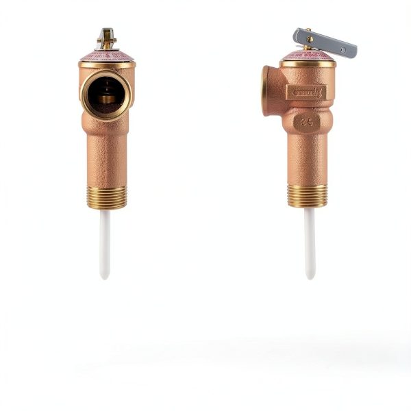 Cash Acme 3/4 Inch NCLX-5LX Temperature and Pressure Relief Valve, Push to Connect Brass Plumbing Fittings, Copper, CPVC Pipe, 150 PSI, 19783-0150 Bronze-4