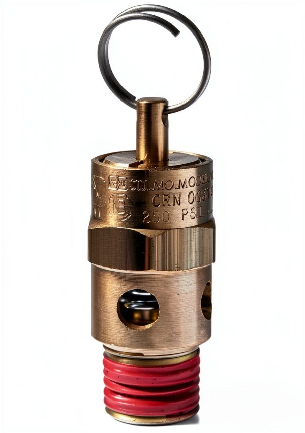 Control Devices ST25-1A250 ST Series Brass Soft Seat ASME Safety Valve, 250 psi Set Pressure, 1/4 Male NPT-0