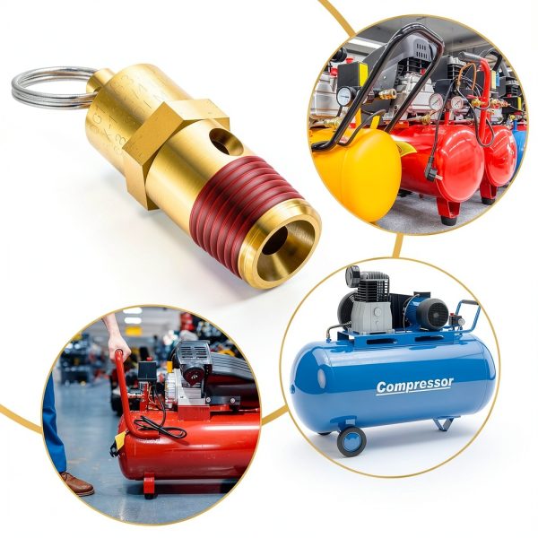 Bonuci 4 Pcs 1/4" Male NPT Safety Valve Air Compressor Pressure Relief Brass Safety Check Valve (150 psi Set Pressure)-6