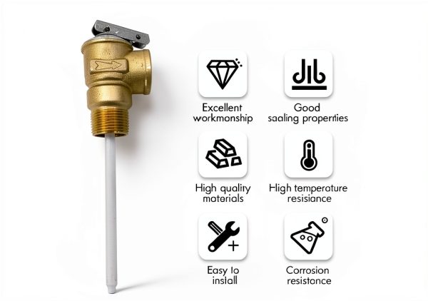 Long Term Temperature Pressure Relief Valve PT04-00 All Brass 3/4" NPT-2