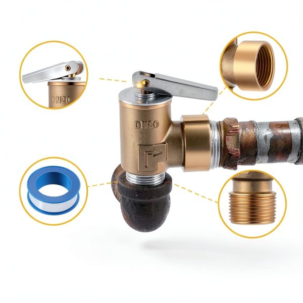 30 PSI Pressure Relief Valve Gulfmew Brass Boiler Valve 3/4 NPT-2